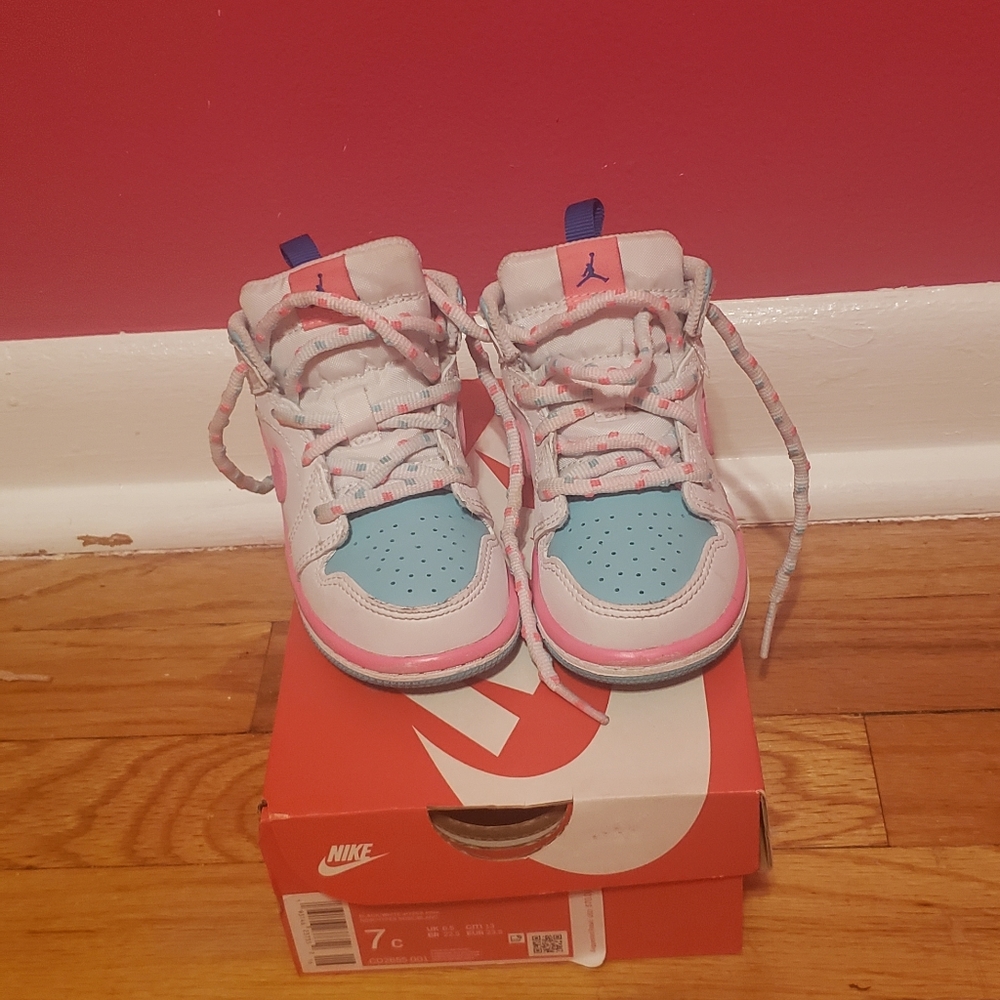 Pink, White and Teal Nike